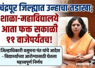 चंद्रपूर जिल्ह्यात उन्हाचा तडाखा