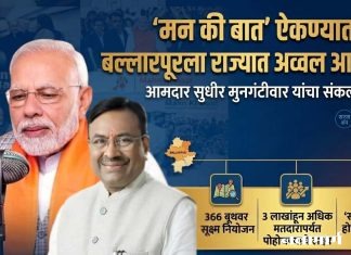 ‘मन की बात’ ऐकण्यात बल्लारपूरला राज्यात अव्वल आणणार
