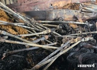 शेतातील कोठ्याला भीषण आग