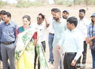 इरई नदीतील गाळ काढण्याच्या मोहिमेची जिल्हाधिकाऱ्यांकडून पाहणी
